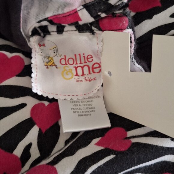 dollie and me dress black white with pink hearts - Picture 2 of 8